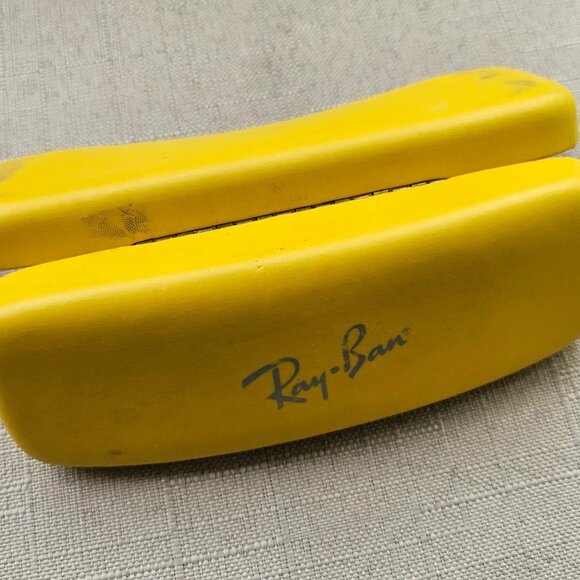 Ray-Ban Eyeglasses Case Yellow Hard Case for Glasses Case Only - Picture 5 of 9
